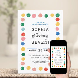 Art Painting Party Boy Painting Geburtstag Einladung