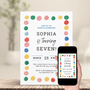 Art Painting Party Boy Painting Geburtstag Einladung