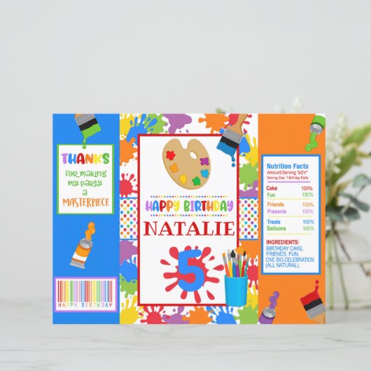 Art Painting Party DIY Chip Bag (Stehend Vorderseite)