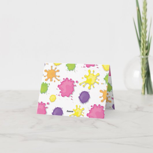 Art Painting Party Vielen Dank Anmerkungen Dankeskarte (Rückseite)