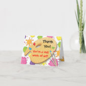 Art Painting Party Vielen Dank Anmerkungen Dankeskarte (Vorderseite)