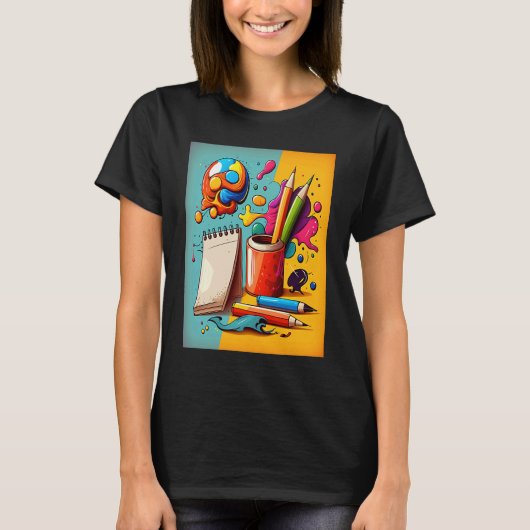 Art Painting Pop Painter Mom 3 T-Shirt (Vorderseite)