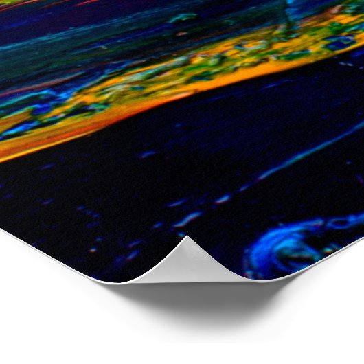 Art painting with palette knifeblack,paris,red,whi poster (Ecke)