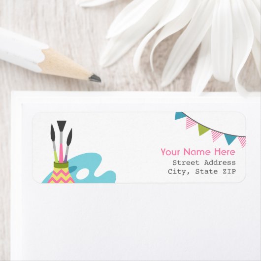 Art Party Address Label (Insitu)