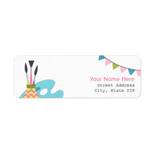 Art Party Address Label