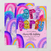 Art Party Birthday Painting Party Invitation Einladung (Vorne/Hinten)