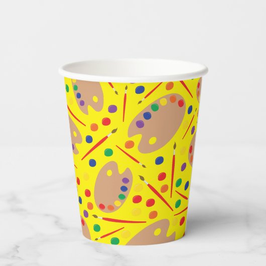 Art Party Birthday Pappbecher (Rückseite)