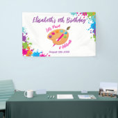 Art Party Craft Painting Girly Birthday Party Banner (Messeveranstaltung)