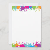 Art Party Craft Painting Girly Birthday Party Einladung (Rückseite)