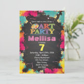 Art Party Einladung zum Geburtstag (Stehend Vorderseite)