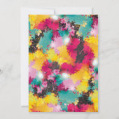 Art Party Einladung zum Geburtstag (Rückseite)