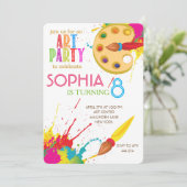 Art Party Einladungen (Stehend Vorderseite)