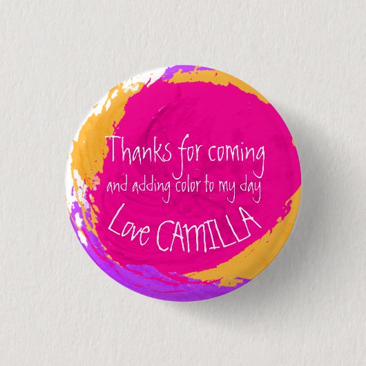 Art Party Farbabstände danken Ihnen benannte Schal Button (Vorderseite)