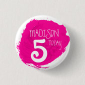 Art Party Farbe dap rosa Namensstufe Schaltfläche Button (Vorderseite)