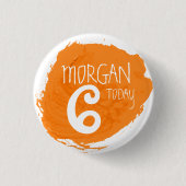 Art Party Farbe Daunenorange Schaltfläche Alter Button (Vorderseite)