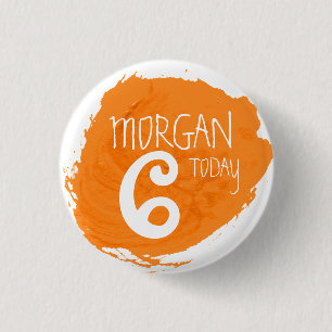 Art Party Farbe Daunenorange Schaltfläche Alter Button