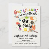 Art Party, Geburtstag Einladung (Vorderseite)