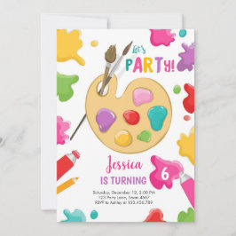 Art Party Geburtstag Einladung Malerei Kunsthandwe