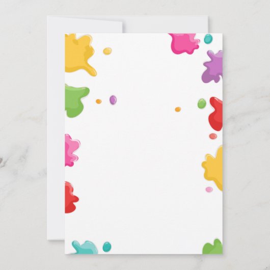 Art Party Geburtstag Einladung Malerei Kunsthandwe (Rückseite)