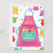 Art Party Geburtstag Einladung Malerei Kunsthandwe (Vorderseite)