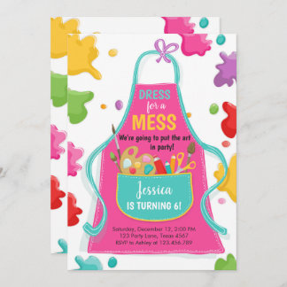 Art Party Geburtstag Einladung Malerei Kunsthandwe