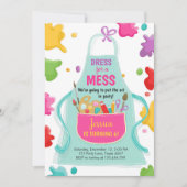 Art Party Geburtstag Einladung Malerei Kunsthandwe (Vorderseite)