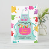 Art Party Geburtstag Einladung Malerei Kunsthandwe (Stehend Vorderseite)