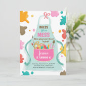 Art Party Geburtstag Einladung Malerei Kunsthandwe (Stehend Vorderseite)