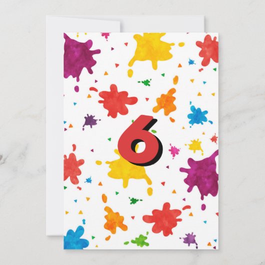 Art Party Geburtstagsgemälde Einladung (Rückseite)