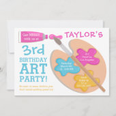 Art Party Geburtstagsmalerei Einladung (Vorderseite)