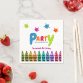 Art Party Kinder Papiertasse Serviette (Beispiel)