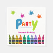 Art Party Kinder Papiertasse Serviette (Vorderseite)