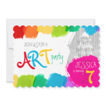 Art Party Malerei 7. Geburtstagsfeier einladen