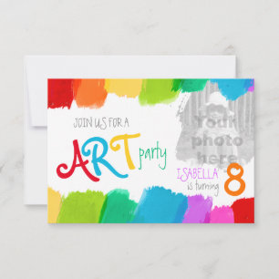 Art Party Malerei Geburtstagsfeier einladen Einladung