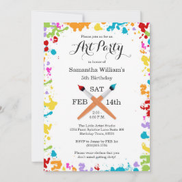 Art Party Malerei Geburtstagsfeier Einladung