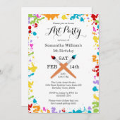 Art Party Malerei Geburtstagsfeier Einladung (Vorne/Hinten)