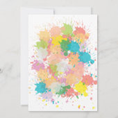 Art Party Malerei Girl Geburtstag Einladung (Rückseite)