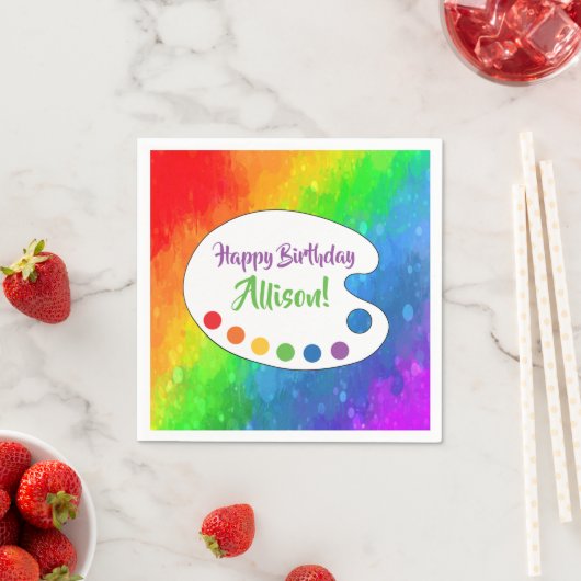 Art Party | Paint Party Custom Serviette (Beispiel)