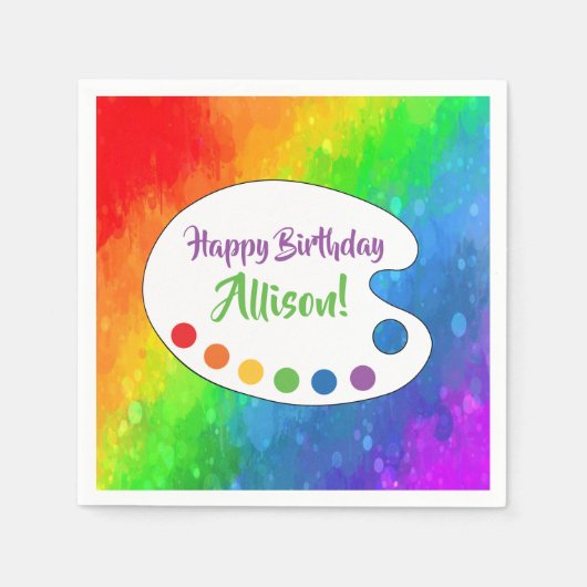 Art Party | Paint Party Custom Serviette (Vorderseite)