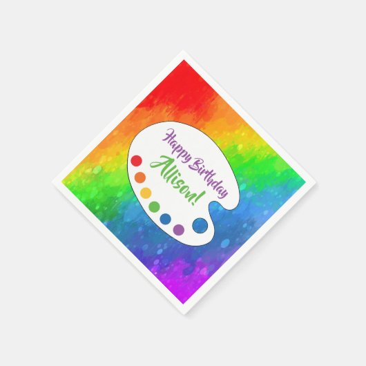 Art Party | Paint Party Custom Serviette (Ecke)