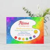 Art Party | Paint Party Einladung (Stehend Vorderseite)