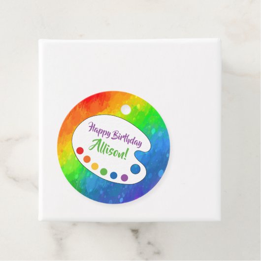 Art Party | Paint Party Geschenkanhänger (Beispiel)