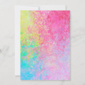 Art Party Paint Spritzer Rainbow Kinder Einladung (Rückseite)