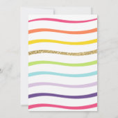 Art Party Rainbow Birthday Einladung (Rückseite)