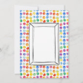 Art Party Rainbow Polka Dots Birthday Bash Einladung (Rückseite)