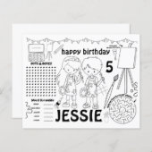 Art Party Tischsets, Kunstaktivitäten und Farbblät (Vorne/Hinten)