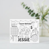 Art Party Tischsets, Kunstaktivitäten und Farbblät (Stehend Vorderseite)