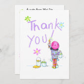 Art Party Vielen Dank Mitteilungskarte (Vorne/Hinten)
