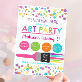 Art Partys Paint Party Geburtstag Einladung