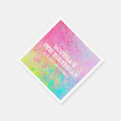 Art Partys Paint Spritzer Rainbow Kids Serviette (Ecke)